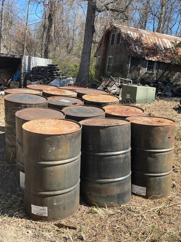 Barrels, RR, 55-Gallon Drums
