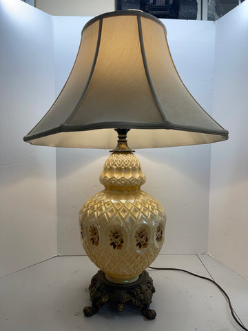 Lamp, B71, Mid-Century,  Floral, Double Lamp